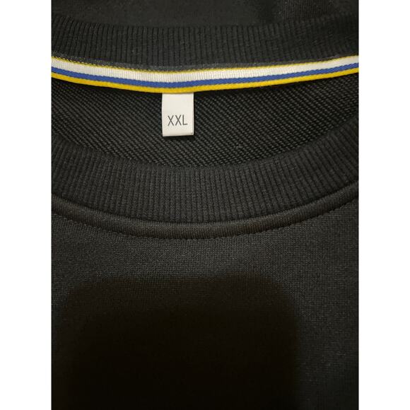 Men's Pumpkin Face Halloween Crewneck Sweatshirt Black New Size XXL - Picture 5 of 7